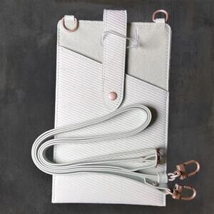 Heyday Phone‎ Holder with Card Slots in Green Mint Long Strap